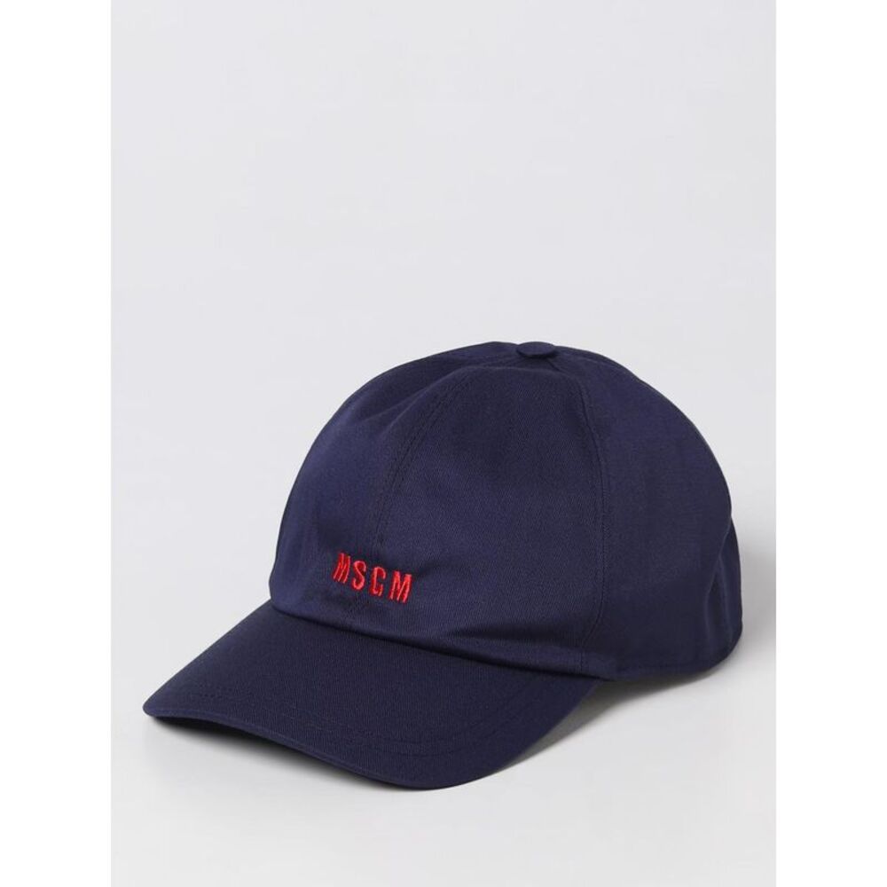 Msgm Men Msgm Cotton Hat With Embroidered Logo